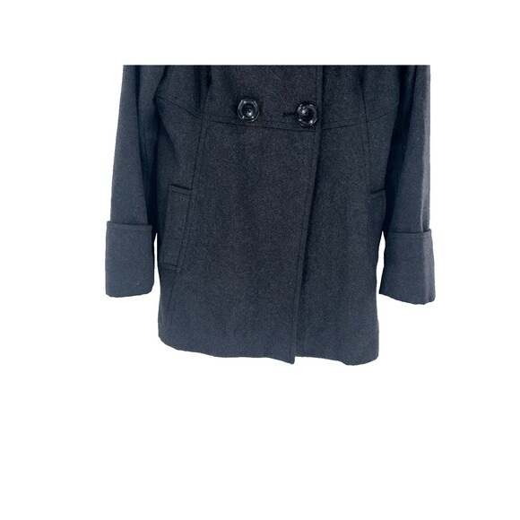 Women's Michael Kors Band Collar Wool Double-Breasted Coat Size 10 - Picture 3 of 6